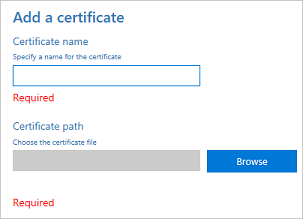 Add a certificate