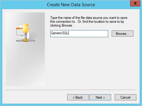 Screenshot showing an example new file name entered in the field, and a Next button.