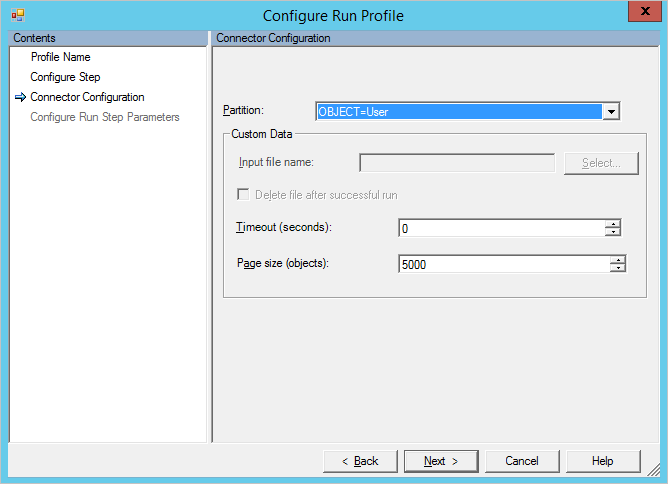 Screenshot showing the partition selected and a Next button.