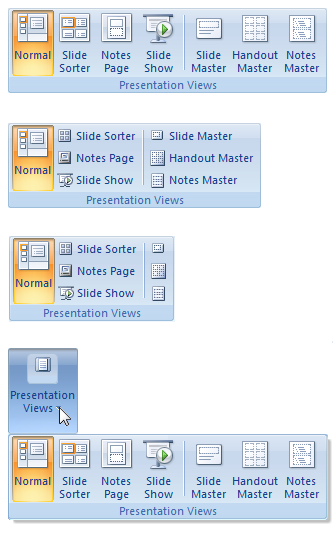 screen shot of ribbons with various widths 