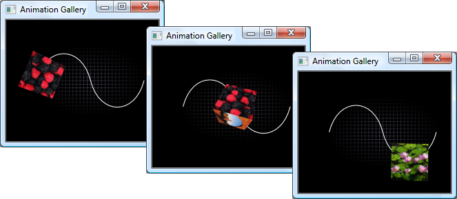 애니메이션 효과가 적용된 큐브의 이미지