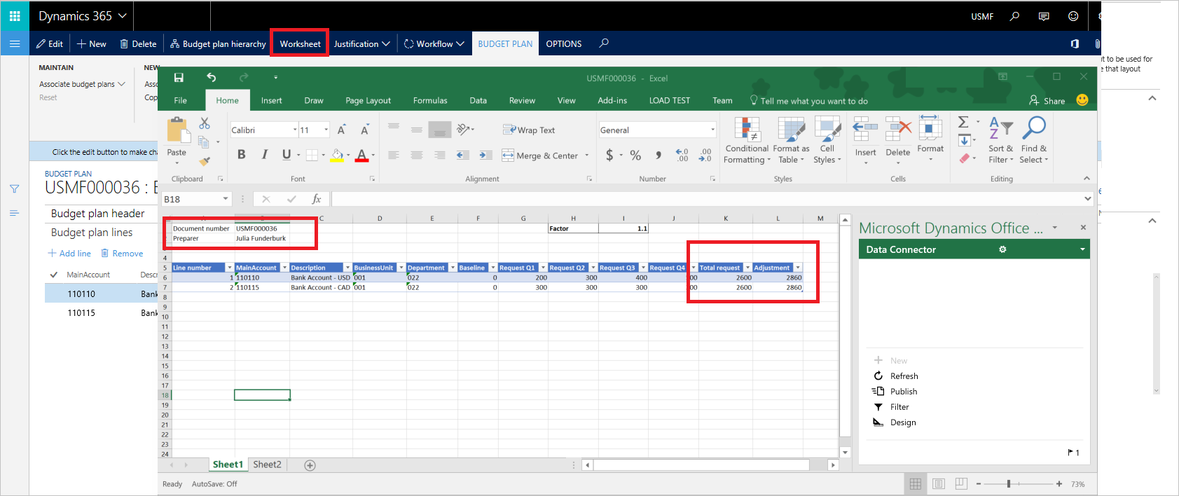 قوالب تخطيط الموازنة لـ Excel Finance Dynamics 365 Microsoft Docs