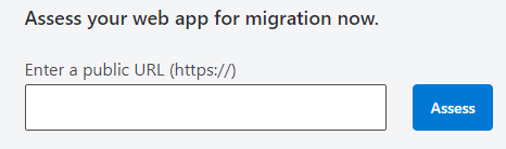Diagram showing URL test for application migration.