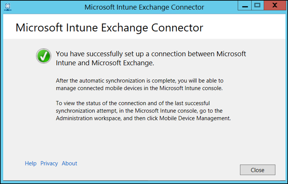 Коннектор Microsoft. Microsoft Intune. Коснитесь Microsoft Exchange ACTIVESYNC. Synchronization is completed. Connection exchange