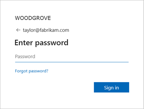 Screenshot that shows the forgot password link.