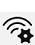Wifi икона със знак за зъбно колело.