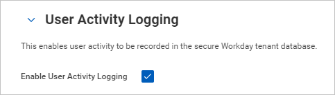 Screenshot of allowing user activity logging.