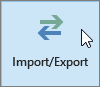 Tlačítko Import/export v Outlook 2016