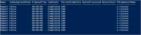 Powershell output of Get-StorageJob command