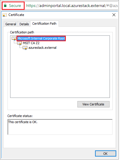 Kořenový certifikát služby Azure Stack Hub