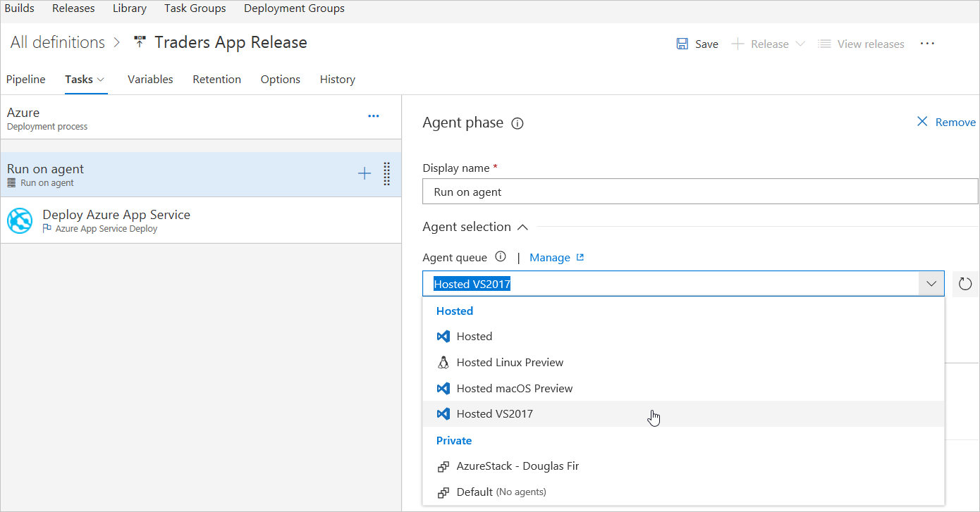Nastavení fronty agentů pro prostředí hostované v cloudu Azure v Azure DevOps Services