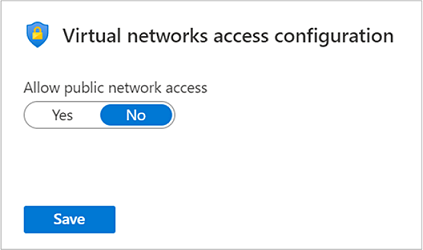 Public Network Access setting