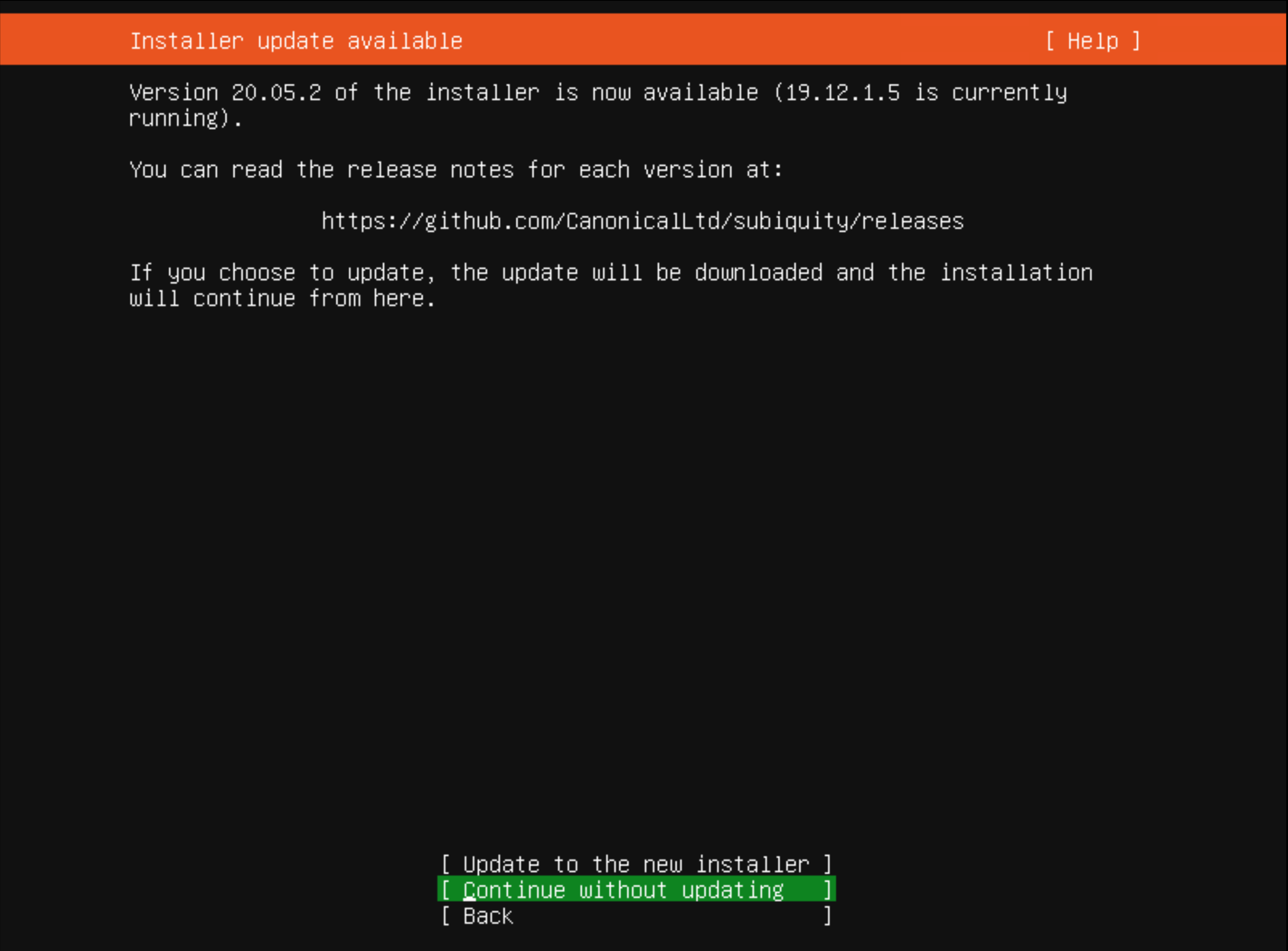 Třetí snímek obrazovky s instalací Ubuntu