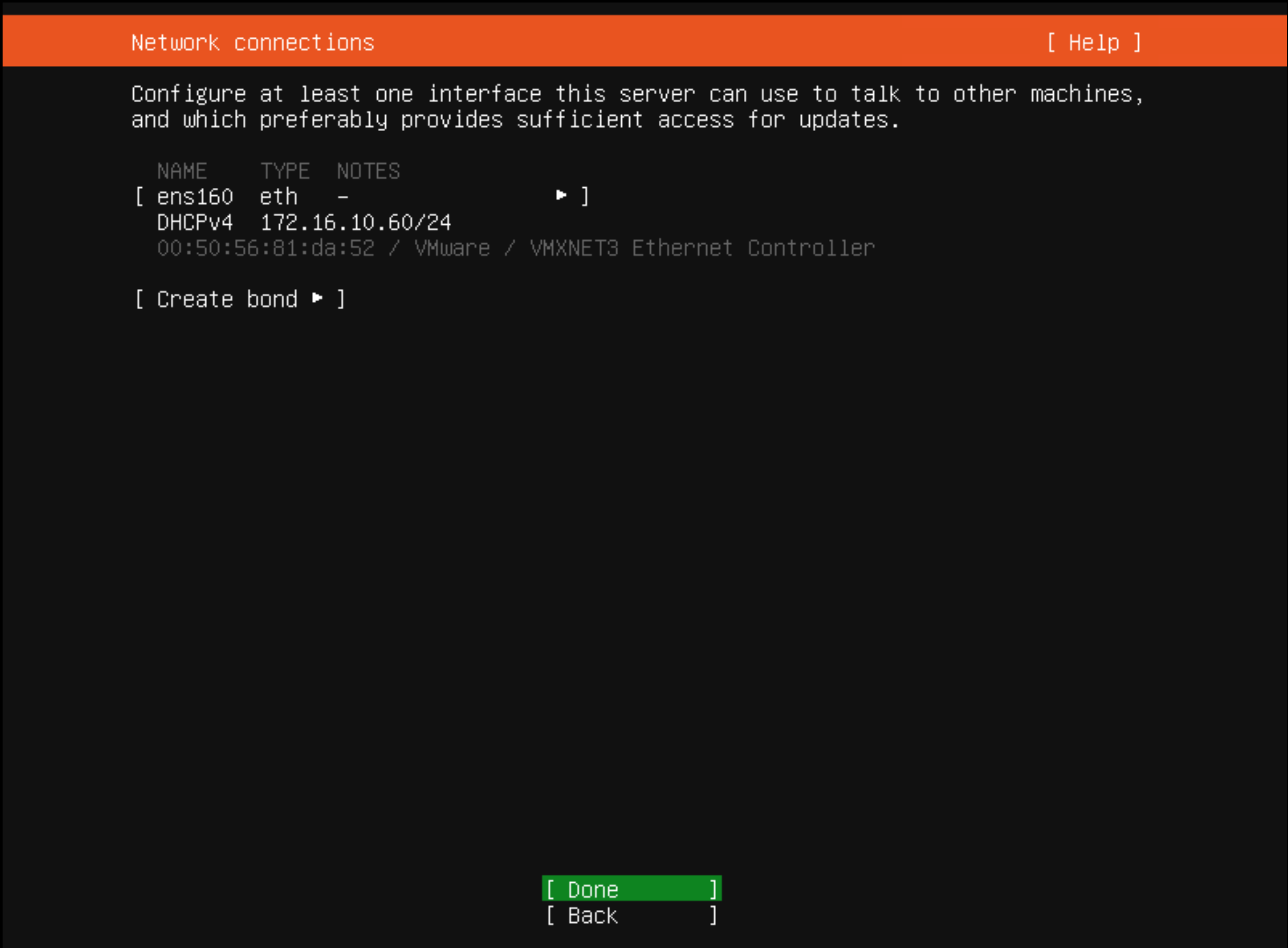 Pátý snímek obrazovky s instalací Ubuntu