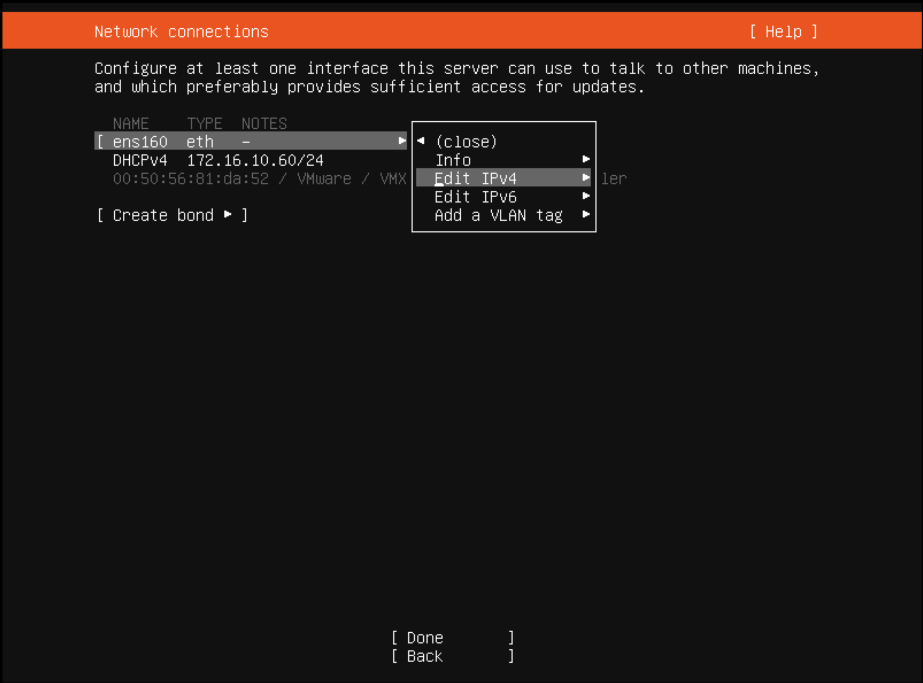 Šestý snímek obrazovky s instalací Ubuntu