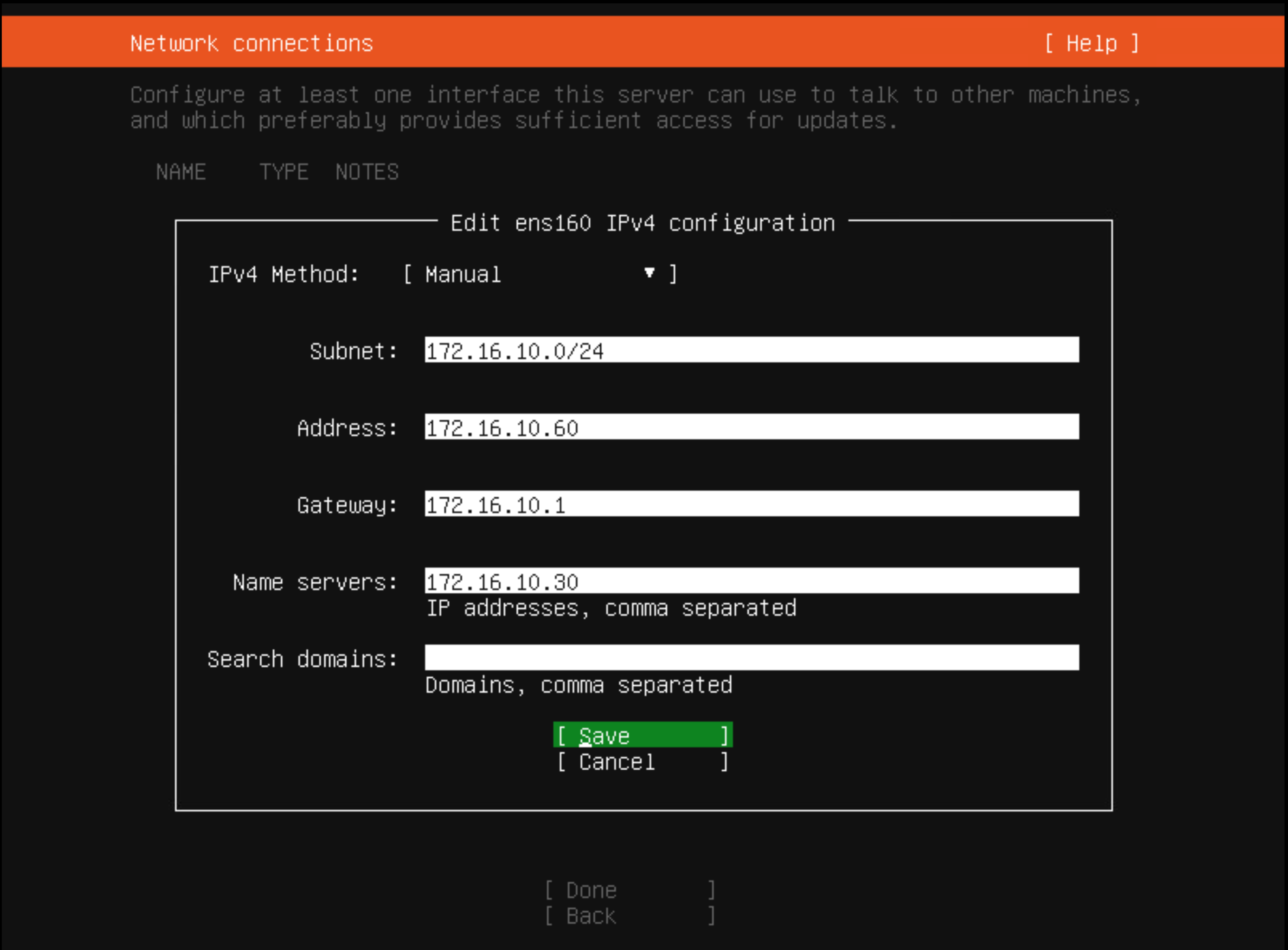Sedmý snímek obrazovky s instalací Ubuntu