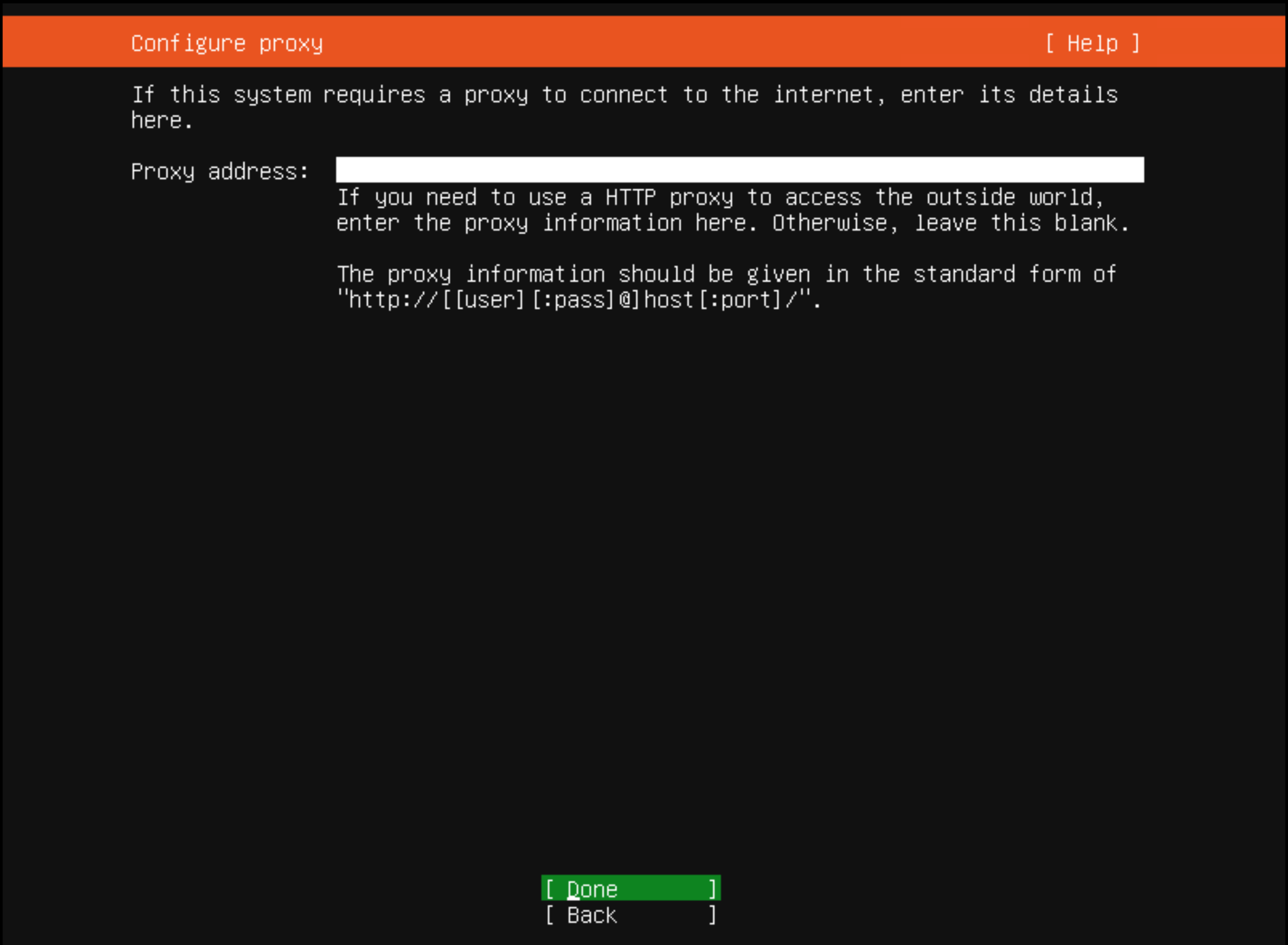 Devátý snímek obrazovky s instalací Ubuntu