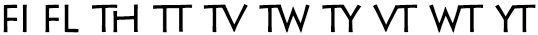 Text používající standardní ligatury OpenType