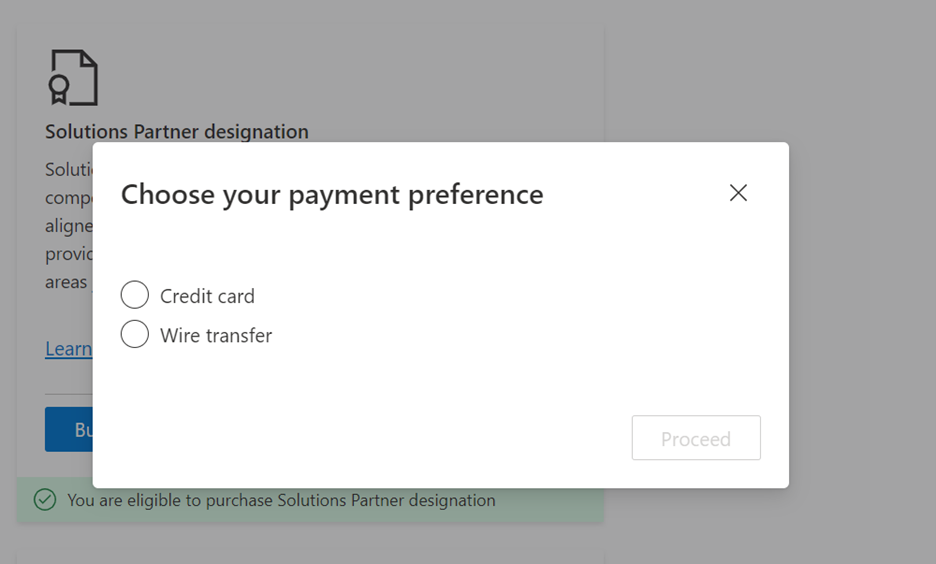 Snímek obrazovky s předvolbou platby