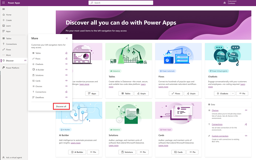 Objevte všechny své aplikace Power Apps.