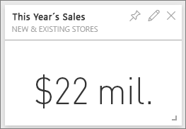Screenshot shows This Year's Sales tile.