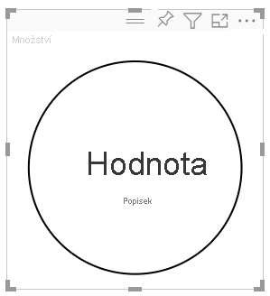 Screenshot of the circle card visual shaped as a circle.