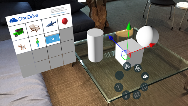 Sestavení HoloSketch, prostorové rozložení a aplikace pro skicování uživatelského rozhraní pro HoloLens