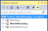 The solution in Visual Studio