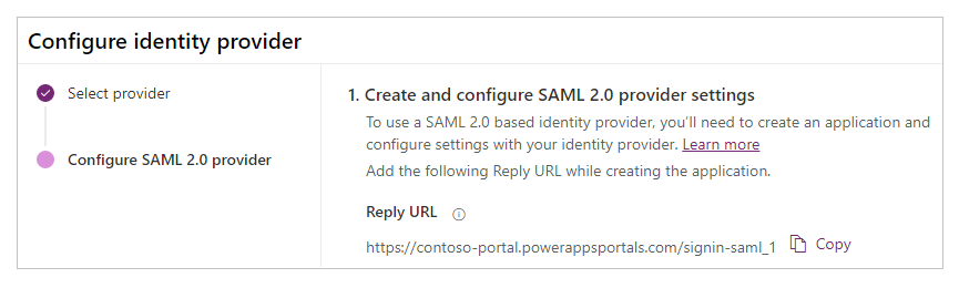 Opret SAML 2.0-applikation.