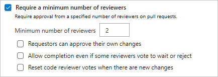 Aktivieren des Felds „Code Reviews erforderlich“