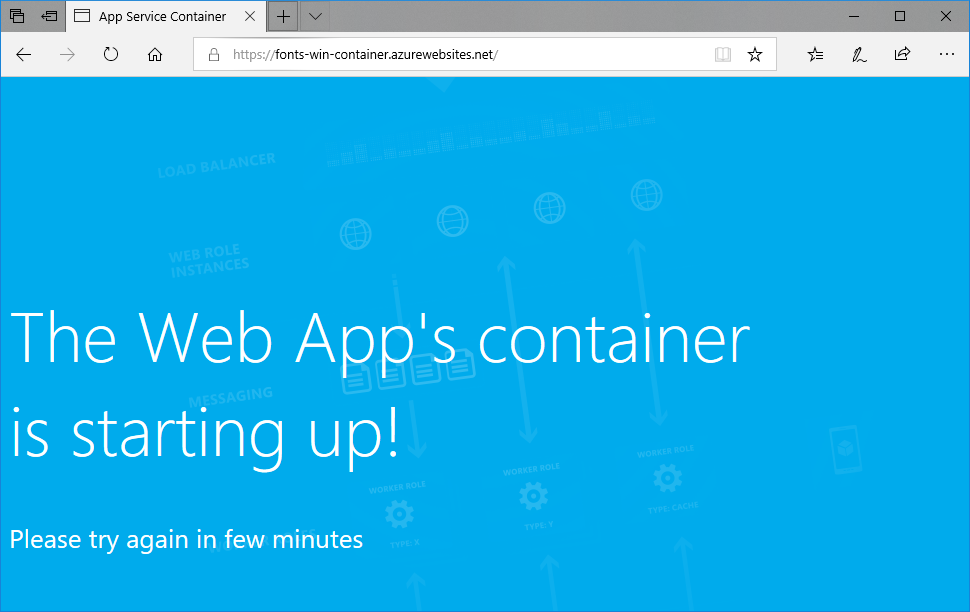 Shows the new browser page for the web app.