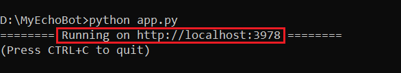Python bot running locally