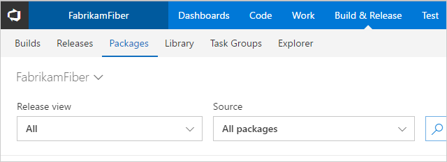 Go to Azure Artifacts TFS
