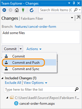 Commit and push changes