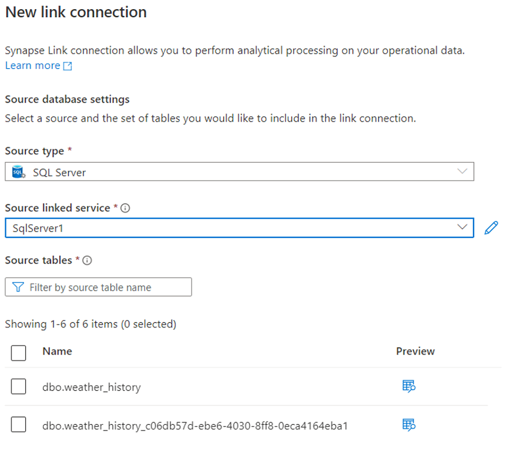 Screenshot: Erstellen einer Link-Verbindung von einer Azure SQL Server 2022-Instanz.