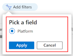 Screenshot: Gefilterte Liste der Filter nach Plattform in Microsoft Intune