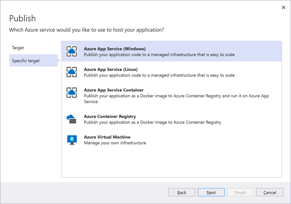 Bereitstellen einer ASP.NET Core-Web-App in Azure mit Visual Studio
