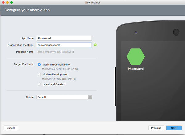 Configure the Android App