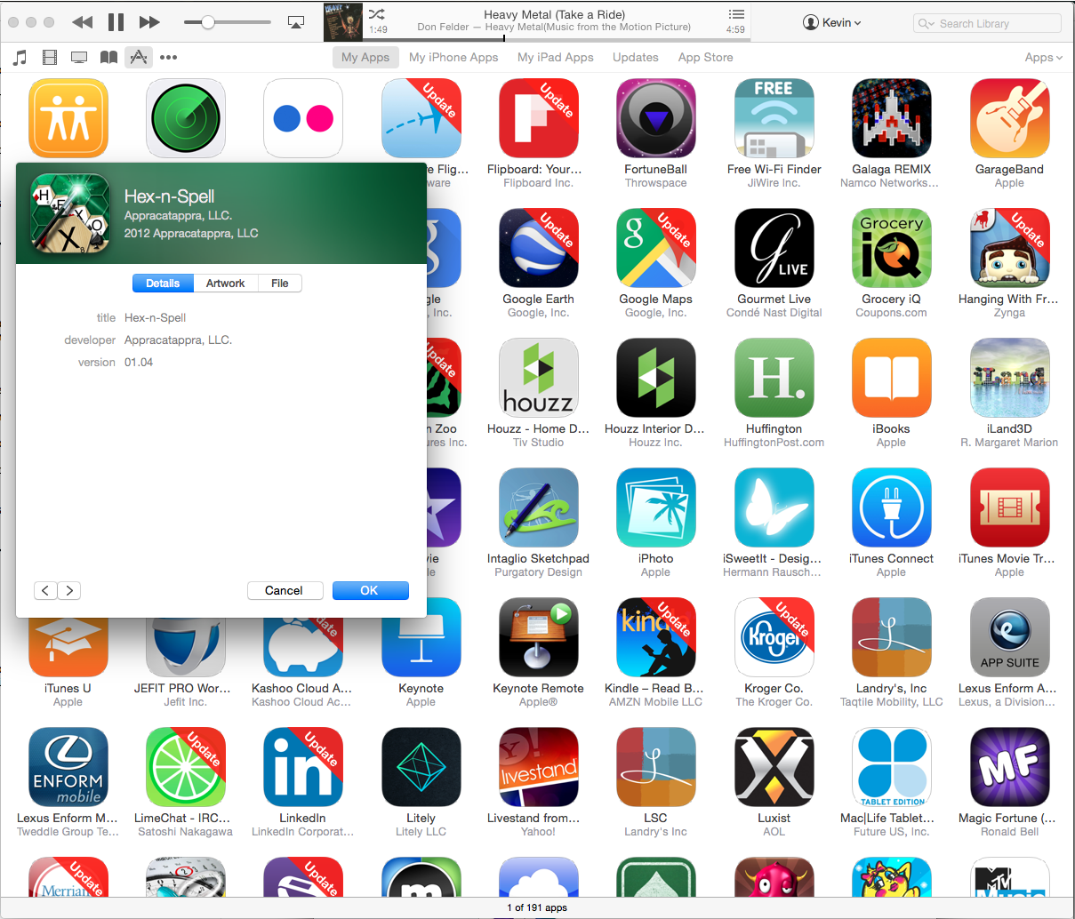 The new iOS application in the My Apps section