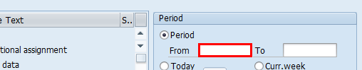Screenshot des Fensters „Personalstammdaten pflegen“ der Anwendung SAP Easy Access. Im Zeitraumbereich auf dem Bildschirm ist das „Von“-Feld ausgewählt.