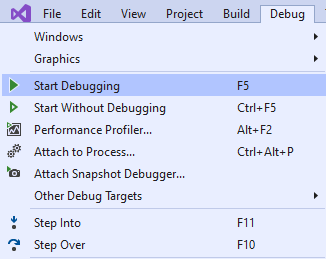 Start Without Debugging in Visual Studio