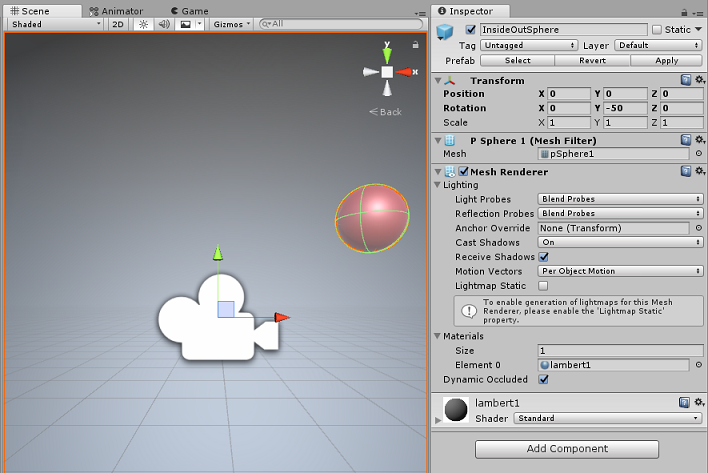 Importing the InsideOutSphere Unity Package