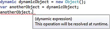 image: Dynamic Object in Visual Studio