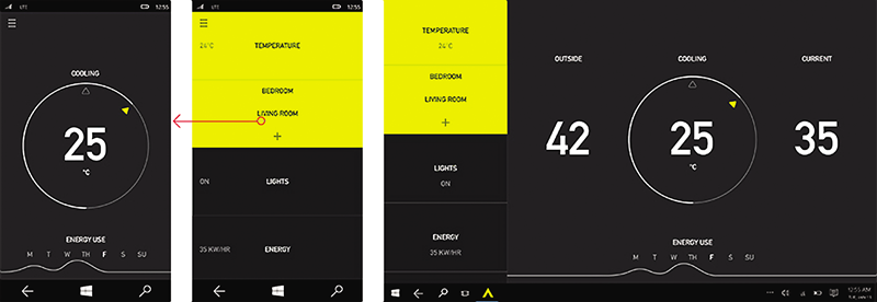 Ändern der Architektur der App-Anzeige für verschiedene Bildschirmgrößen