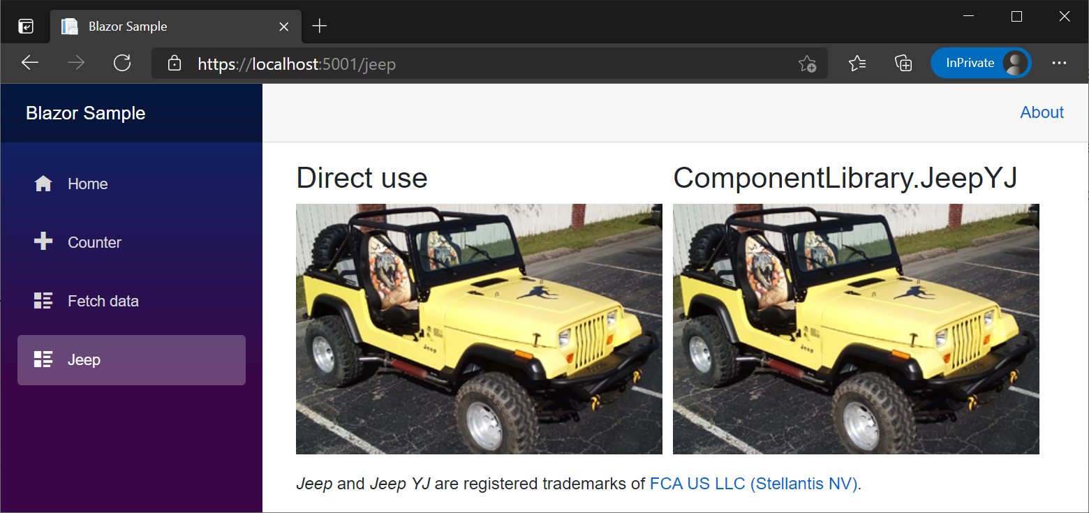 Jeep-Komponente