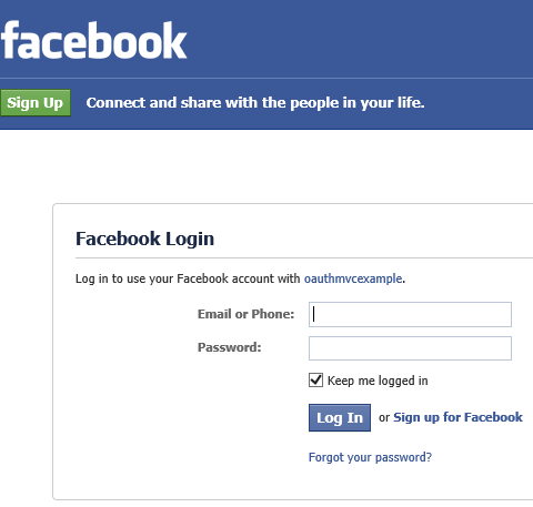 Facebook-Authentifizierung