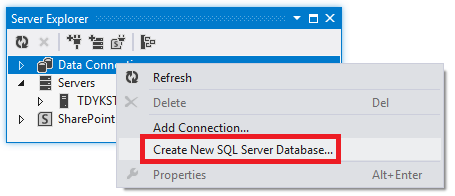 Selecting_Create_New_SQL_Server_Database