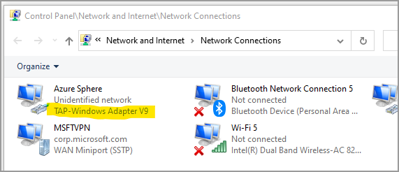 Screenshot: Netzwerk-Connections