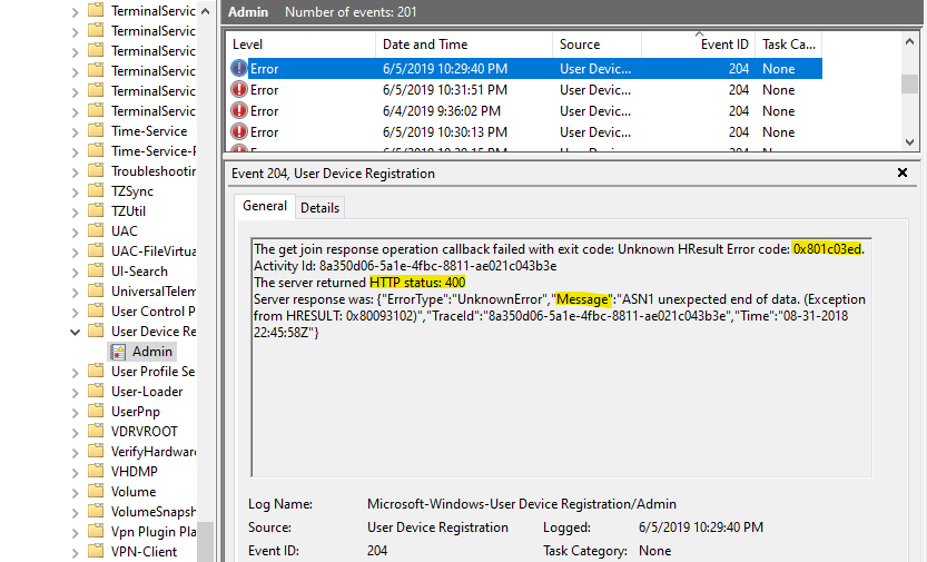 Beheben Von Problemen Mit Geraten Mit Hybrid Azure Active Directory Einbindung Microsoft Docs