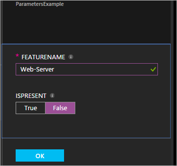 Configuration compile parameters